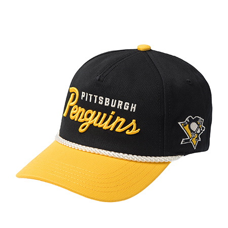 Бейсболка AMERICAN NEEDLE арт. 23008A-PPN Pittsburgh Penguins Roscoe NHL (черный / желтый)