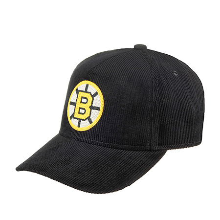 Бейсболка AMERICAN NEEDLE арт. 23022A-BBR Boston Bruins Corduroy Valin NHL (черный)