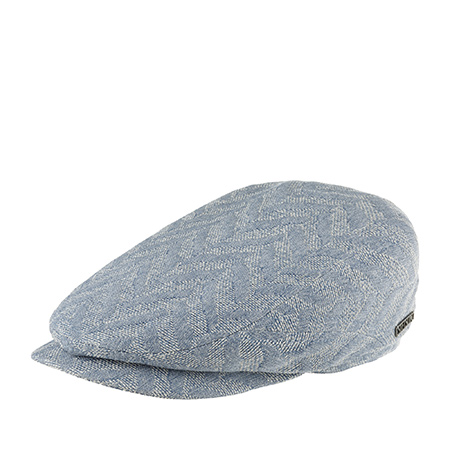 Кепка STETSON арт. 6381503 DRIVER CAP COTTON HERRINGBONE (голубой)