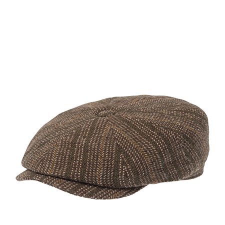 Кепка STETSON арт. 6870702 HATTERAS HERRINGBONE VIRGIN WOOL (оливковый / бежевый)