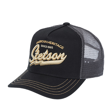Бейсболка STETSON арт. 7751171K TRUCKER CAP AMERICAN HERITAGE CLASSIC (черный)
