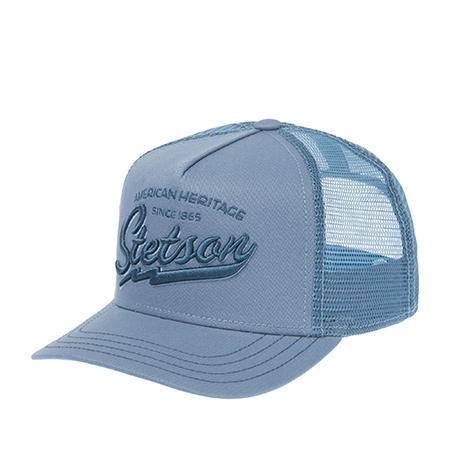 Бейсболка STETSON арт. 7751171K TRUCKER CAP AMERICAN HERITAGE CLASSIC (голубой / серый)