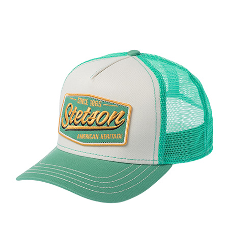 Бейсболка STETSON арт. 7761122K TRUCKER CAP VINTAGE (мятный / белый)