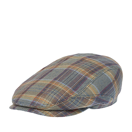 Кепка STETSON арт. 6383207 DRIVER CAP LINEN CHECK (синий / серый / желтый)