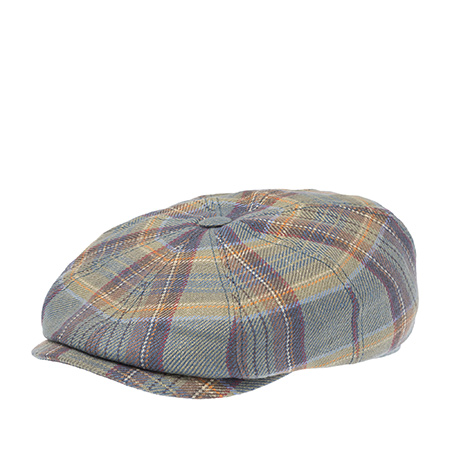 Кепка STETSON арт. 6843205 HATTERAS LINEN CHECK (синий / серый / желтый)