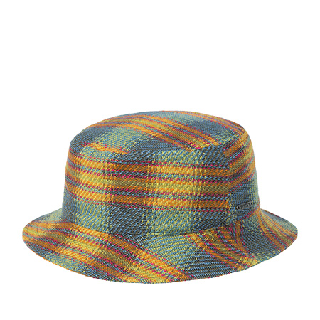 Панама STETSON арт. 1811401 BUCKET CHECK STETSON GOLF (бирюзовый / желтый)