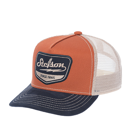 Бейсболка STETSON арт. 7761158K TRUCKER CAP SPARK PLUG (терракотовый / темно-синий)