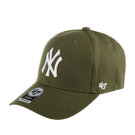 Бейсболка 47 BRAND арт. B-MVPSP17WBP-SW New York Yankees MLB (оливковый / белый)