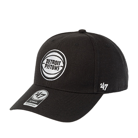 Бейсболка 47 BRAND арт. K-MVP07WBV-BKW Detroit Pistons NBA (черный / белый)