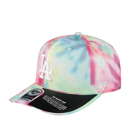 Бейсболка 47 BRAND арт. B-TDMVP12PTP-WH Los Angeles Dodgers MLB (салатовый / розовый)