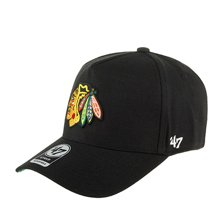 Бейсболка 47 BRAND арт. H-REPDT04WBP-BK Chicago Blackhawks NHL (черный)