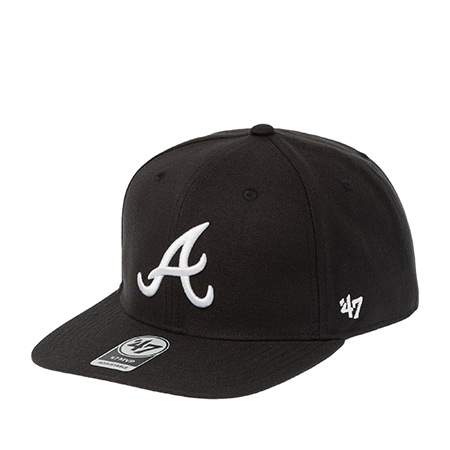 Бейсболка 47 BRAND арт. B-NSHOT01WBP-BKD Atlanta Braves MLB (черный)