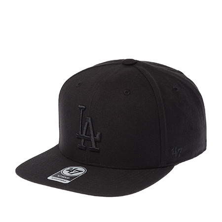 Бейсболка 47 BRAND арт. B-NSHOT12WBP-BKBK Los Angeles Dodgers MLB (черный / черный)