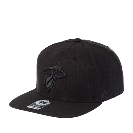 Бейсболка 47 BRAND арт. K-NSHOT27WBP-BKBK Miami Heat NBA (черный)