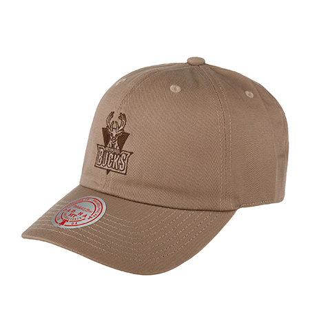 Бейсболка MITCHELL NESS арт. HLUX5181-MBUYYPPPBROW Milwaukee Bucks NBA (светло-коричневый)