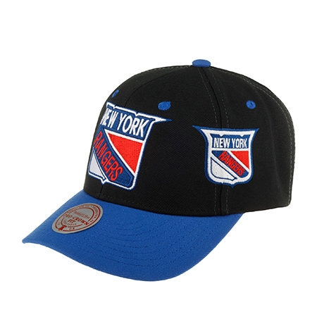 Бейсболка MITCHELL NESS арт. HHSS7312-NYAYYPPPBLCK New York Rangers NHL (черный / синий)
