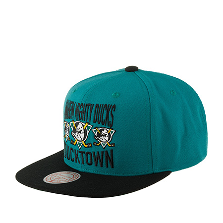 Бейсболка MITCHELL NESS арт. HHSS7298-ADUYYPPPTEAL Anaheim Ducks NHL (бирюзовый / черный)
