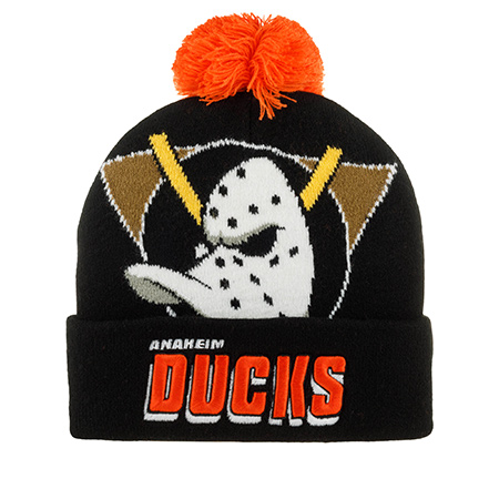 Шапка MITCHELL NESS арт. KTPCDX22016-ADUBLCK Anaheim Ducks NHL (черный / оранжевый)