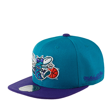 Бейсболка MITCHELL NESS арт. 6HSFSH21302-CHOTLPR Charlotte Hornets NBA (бирюзовый / фиолетовый)