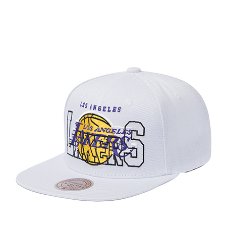 Бейсболка MITCHELL NESS арт. HS10387-LALWHIT Los Angeles Lakers NBA (белый)