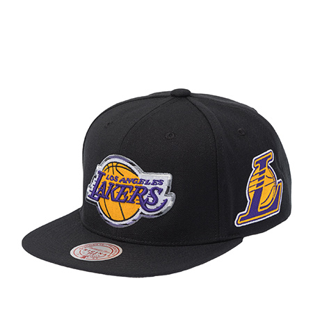 Бейсболка MITCHELL NESS арт. HS11485-LALBLCK Los Angeles Lakers NBA (черный)