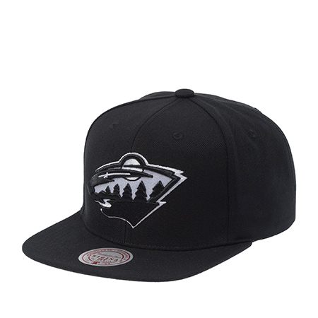 Бейсболка MITCHELL NESS арт. HS8546-MWIBLCK Minnesota Wild NHL (черный)