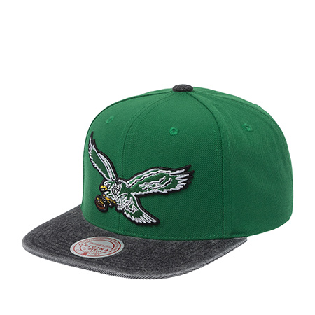 Бейсболка MITCHELL NESS арт. HS12144-PEAGREN Philadelphia Eagles NFL (зеленый / серый)