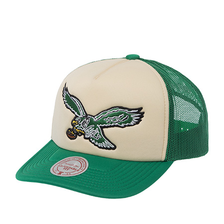 Бейсболка MITCHELL NESS арт. HT12896-PEACREA Philadelphia Eagles NFL (кремовый / зеленый)