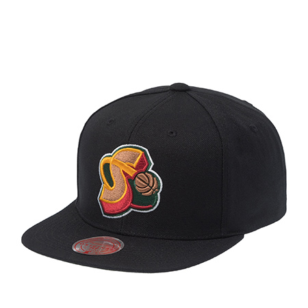 Бейсболка MITCHELL NESS арт. 6HSSSH21210-SSUBLCK Seattle Supersonics NBA (черный)