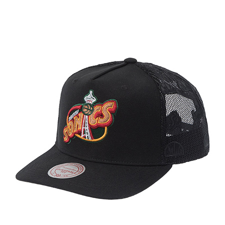Бейсболка MITCHELL NESS арт. HHSS7505-SSUYYPPPBLCK Seattle Supersonics NBA (черный)