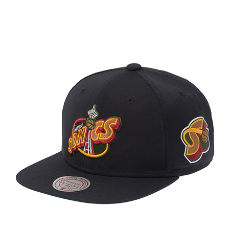 Бейсболка MITCHELL NESS арт. HS11501-SSUBLCK Seattle Supersonics NBA (черный)