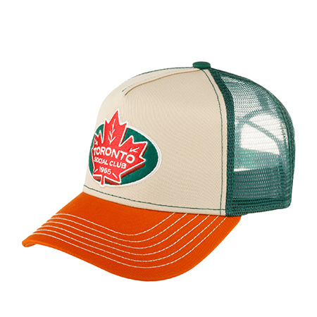 Бейсболка FWS арт. 7761175 TRUCKER CAP TORONTO SOCIAL CLUB (оранжевый / зеленый)