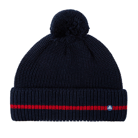 Шапка HAMMABURG арт. 8599389 BEANIE POMPOM (темно-синий / красный)