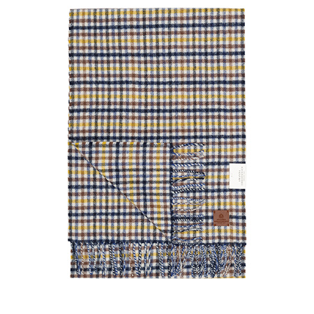 Шарф AMANDA CHRISTENSEN арт. 440532 SCARF (белый / желтый/коричневый)