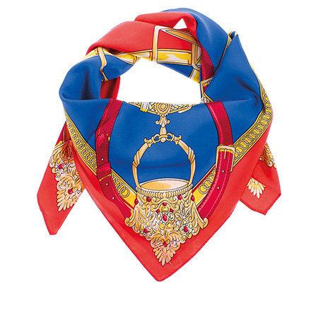 Платок HERMAN арт. CAVALIERE (синий / красный)