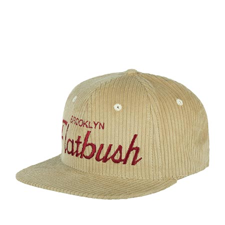 Бейсболка HOOD арт. 103-SWC001-NY001-KH Flatbush Cord (светло-бежевый / красный)