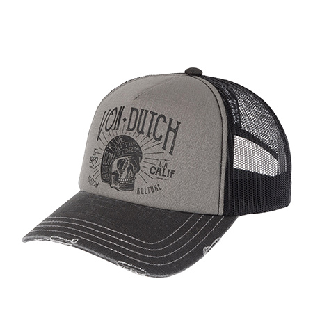 Бейсболка VON DUTCH арт. VD/0/CAS1/CREW1B  (серый / черный)