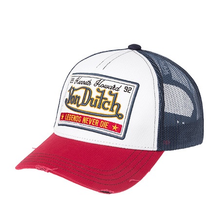Бейсболка VON DUTCH арт. VD/0/CAS1/WB07 (белый / красный)