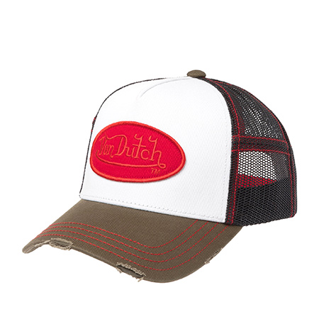 Бейсболка VON DUTCH арт. VD/0/CAS2/SUM/MAN  (оливковый / белый)