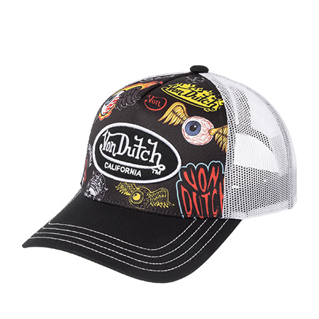 Бейсболка VON DUTCH арт. VD/1/CT/SUBL/16 (черный)