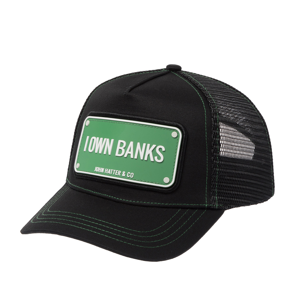 Бейсболка JOHN HATTER арт. R-1194-U00 I Own Banks (черный)