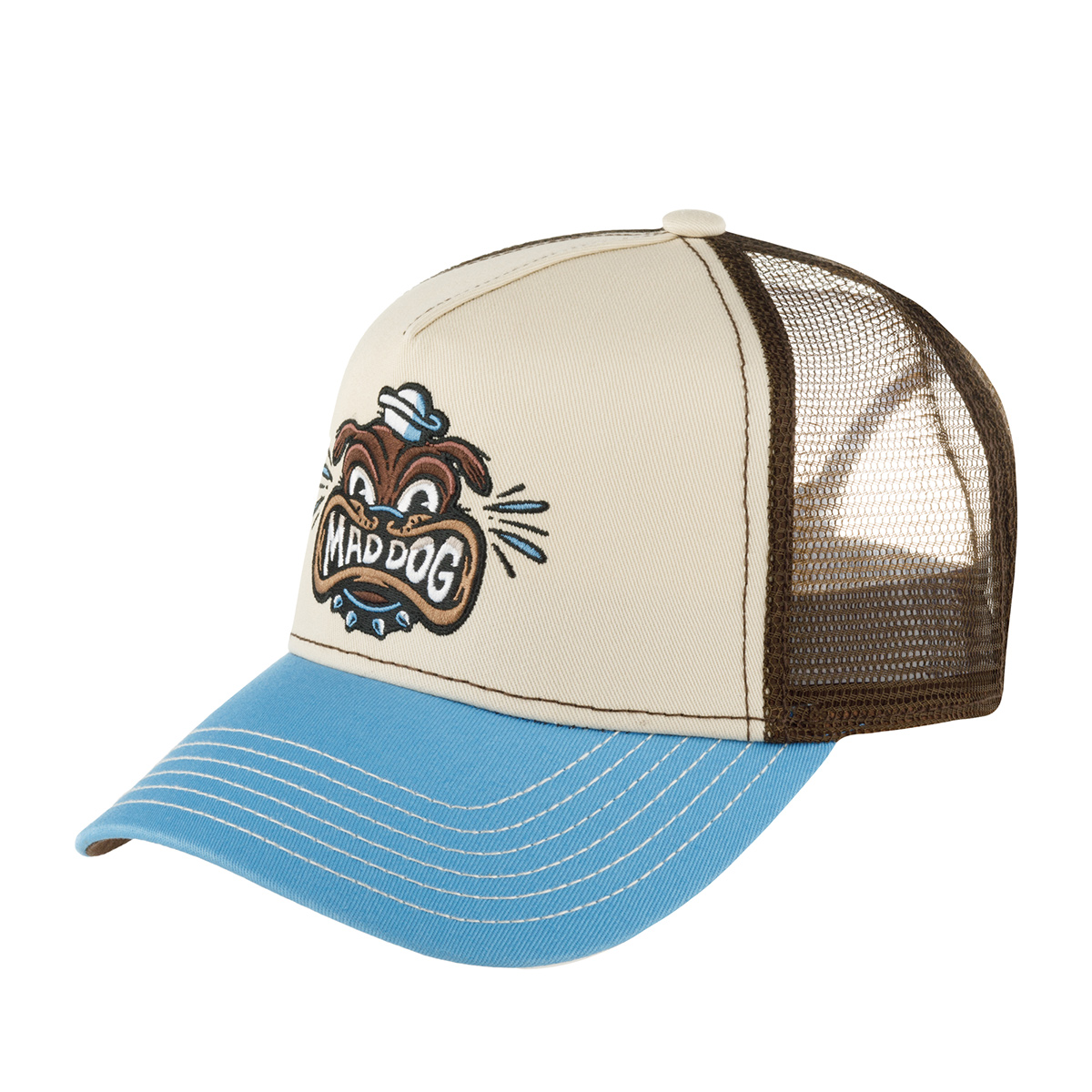 Бейсболка FWS арт. 7761167 TRUCKER CAP MAD DOG (голубой / белый)