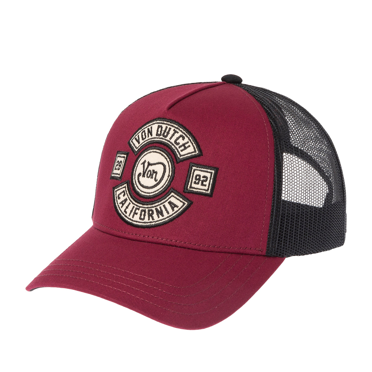 Бейсболка VON DUTCH арт. VD/0/CAS1/BIK/BOR (бордовый / черный)