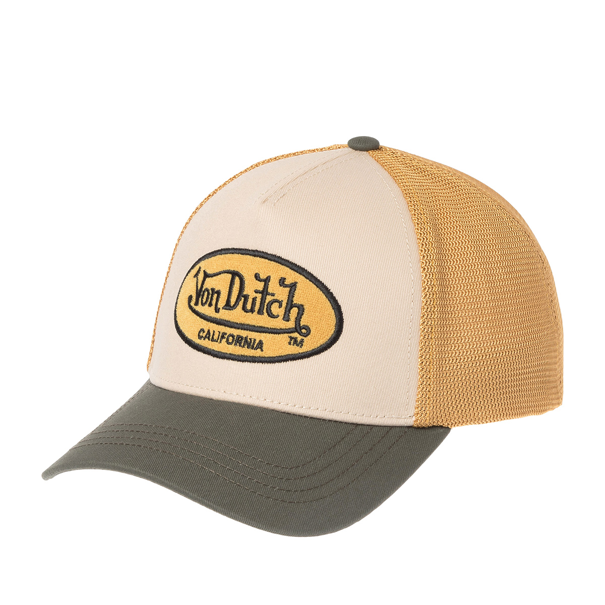 Бейсболка VON DUTCH арт. VD/1/CB/TERRY/12  (кремовый / оливковый)