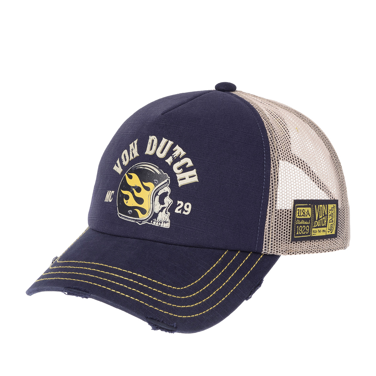 Бейсболка VON DUTCH арт. VD/1/CT/CREW/30  (темно-синий)