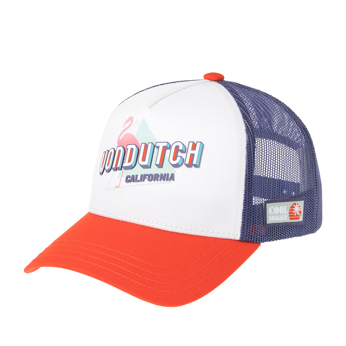 Бейсболка VON DUTCH арт. VD/1/CT/SURF/13 (белый / оранжевый)