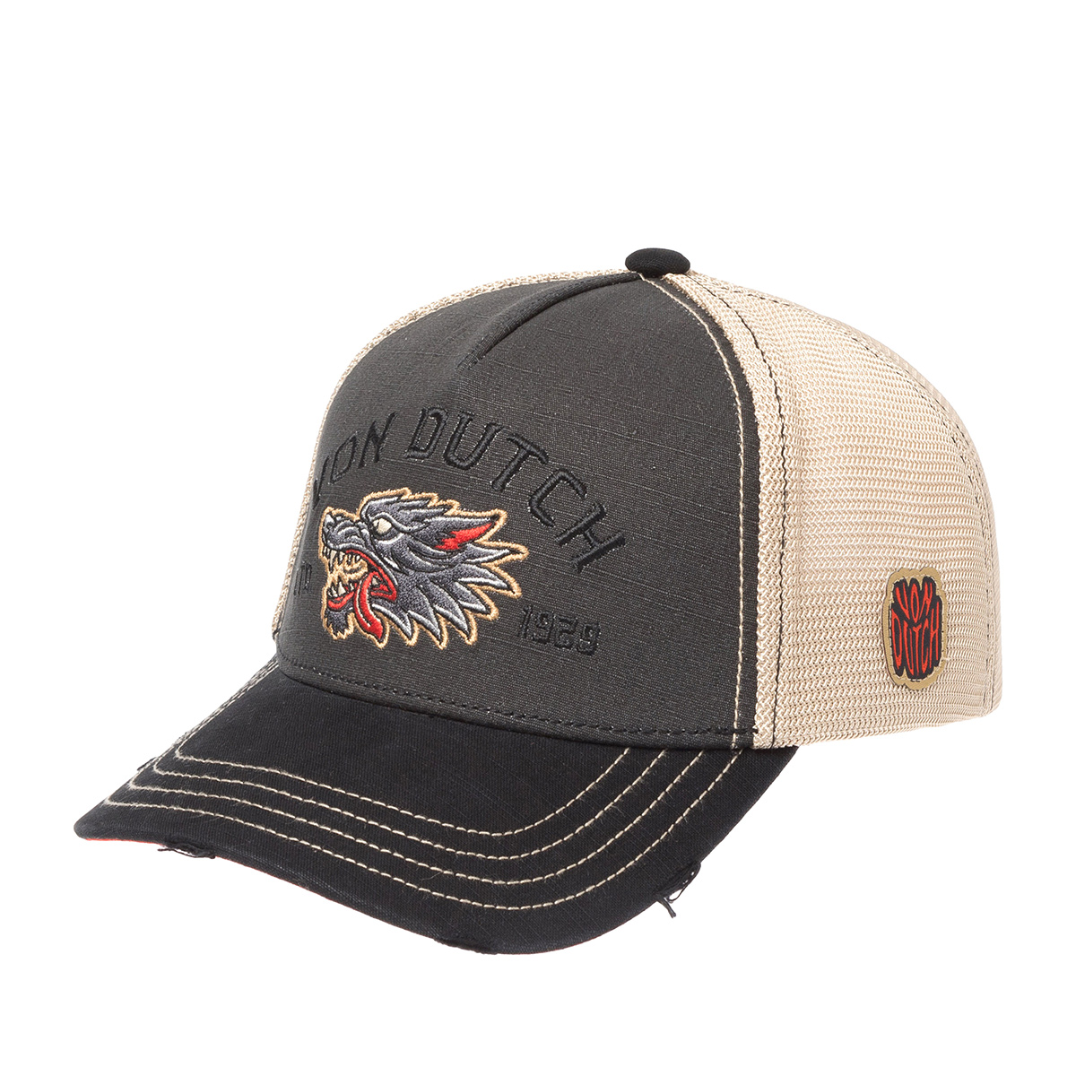 Бейсболка VON DUTCH арт. VD/1/PCB/WILD/12  (темно-серый / черный)