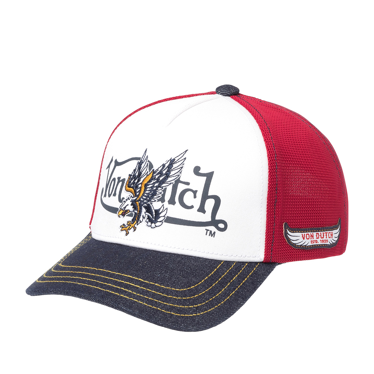 Бейсболка VON DUTCH арт. VD/1/PCB/WILD/13  (синий / белый)