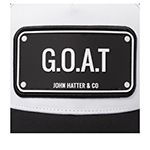 Бейсболка JOHN HATTER арт. R-1081-UOO G.O.A.T. (белый / черный)