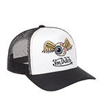 Бейсболка VON DUTCH арт. VD/0/CAS1/ART/WHI  (белый / черный)